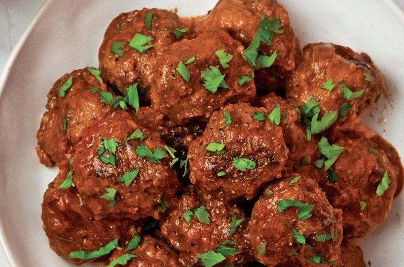 Slow Cooker Brown Sugar Chili Bacon Meatballs