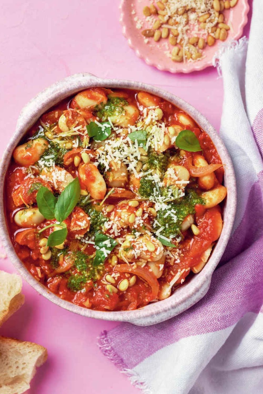 Slow Cooker Butterbean, Pesto & Chorizo Stew