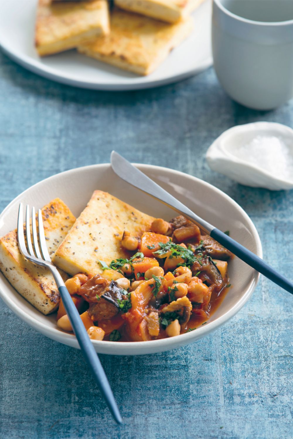 Slow Cooker Chickpea Cacciatore With Pan-fried Tofu And Olives