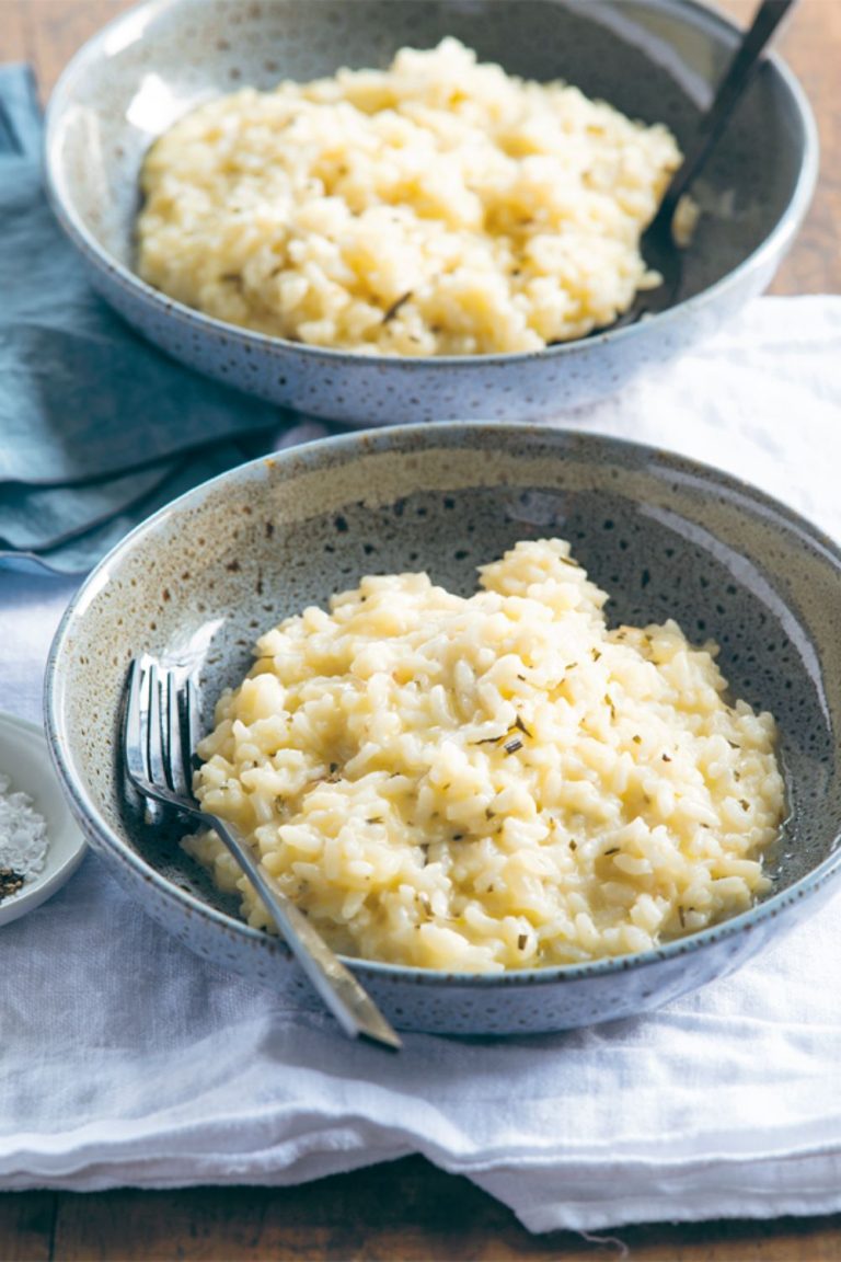 Slow Cooker Fontina And Rosemary Risotto - Easy Peasy Slow Cook