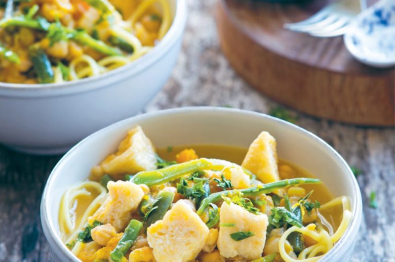 Slow Cooker Fragrant Tofu And Vegetables In Coconut Broth