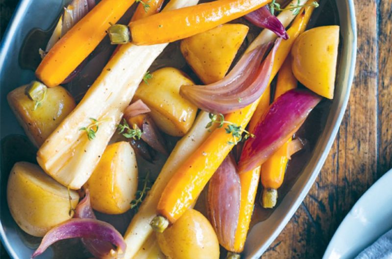 Slow Cooker Honey-glazed Roasted Vegetables