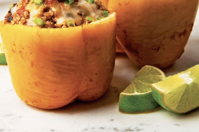 Slow Cooker Mexican Quinoa Stuffed Peppers