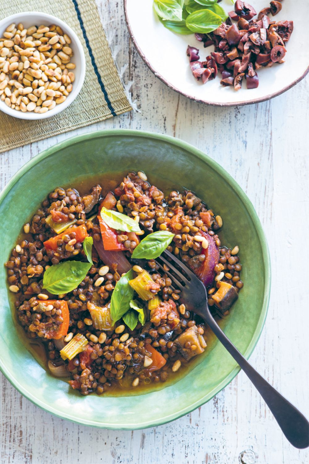 Slow Cooker Puy Lentils With Caponata