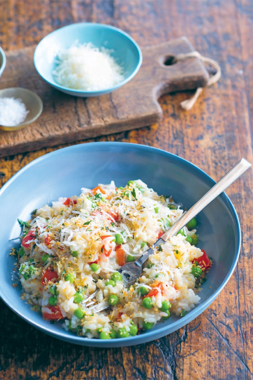 Slow Cooker Red Capsicum And Pea Risotto