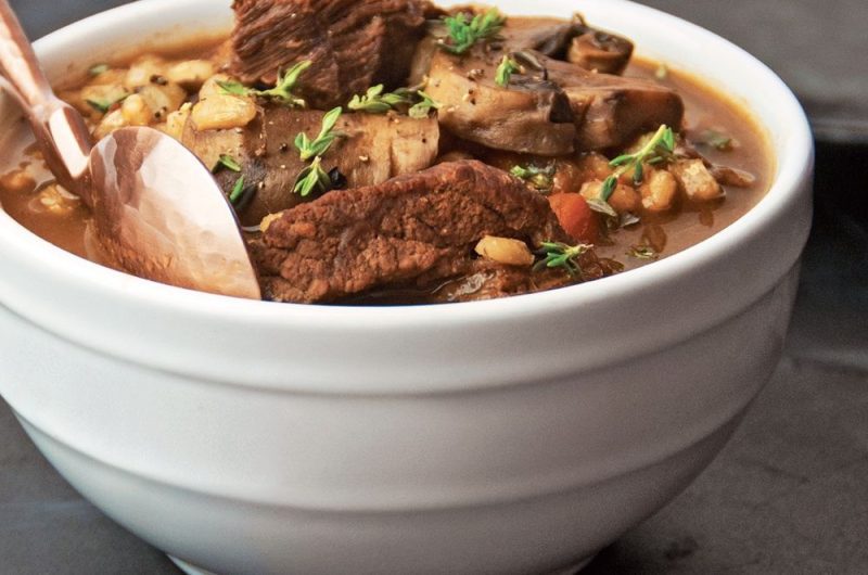 Slow Cooker Savory Beef And Barley Stew