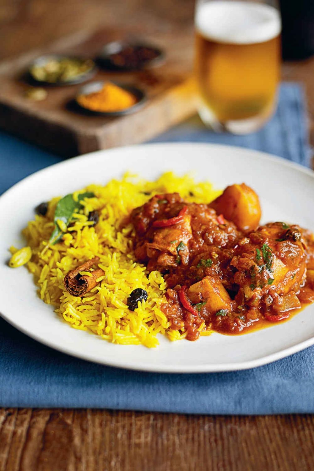 Slow Cooker Cape Malay Chicken Curry With Yellow Rice