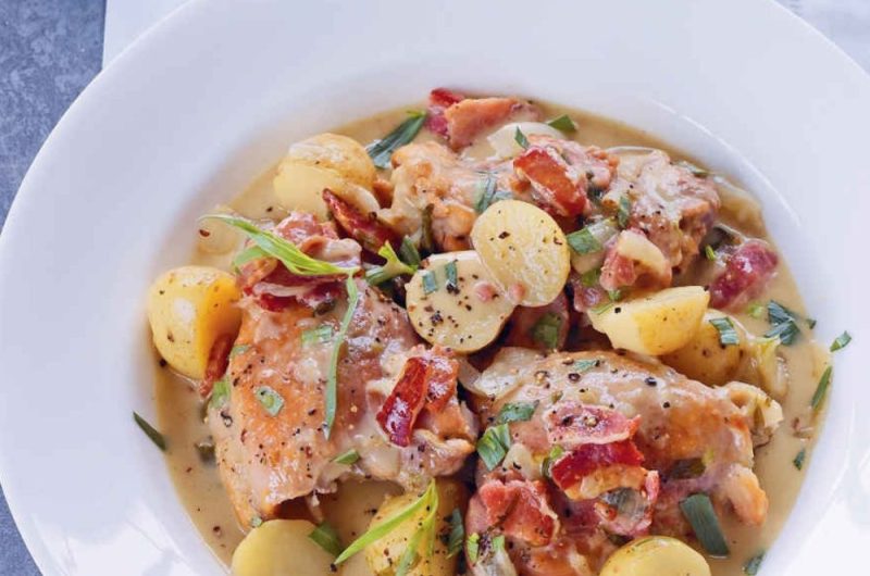 Slow Cooker Chicken, Bacon & Potato Stew