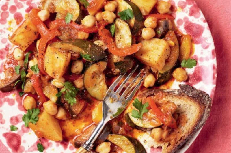 Slow Cooker Vegetable & Chickpea Summer Stew