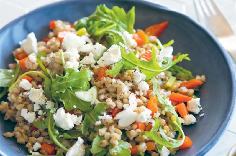 Slow Cooker Warm Barley Salad With Feta And Lemon Dressing