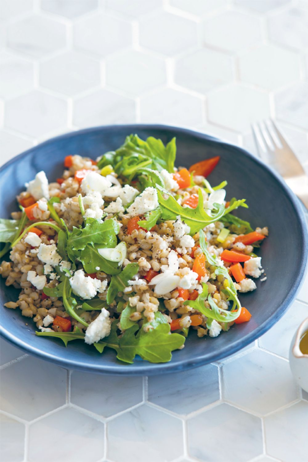 Slow Cooker Warm Barley Salad With Feta And Lemon Dressing