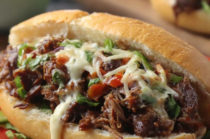 Italian Slow Cooker Beef Sandwiches With Giardiniera Aioli Recipe