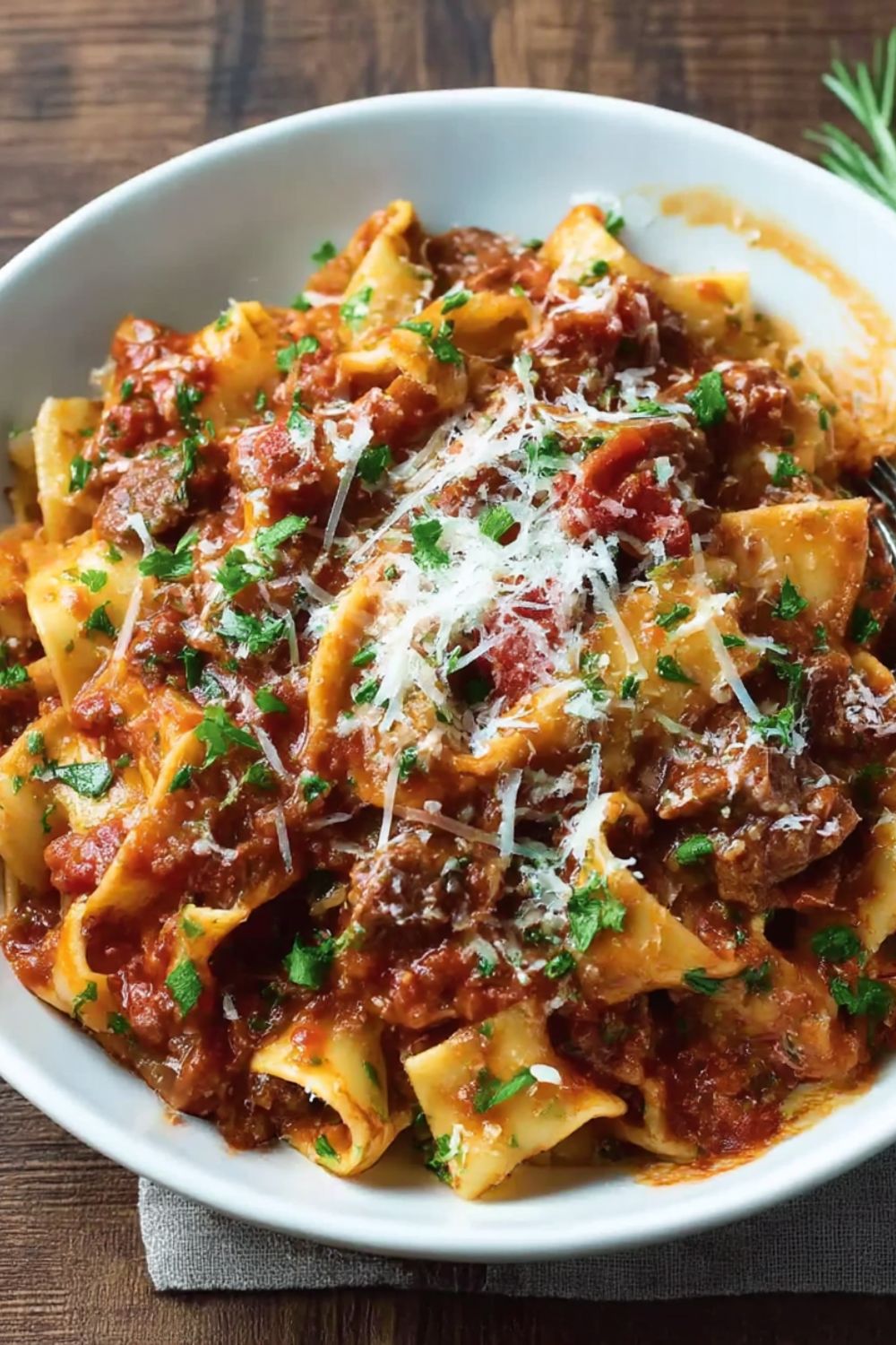Pappardelle With Slow-cooker Beef Ragù