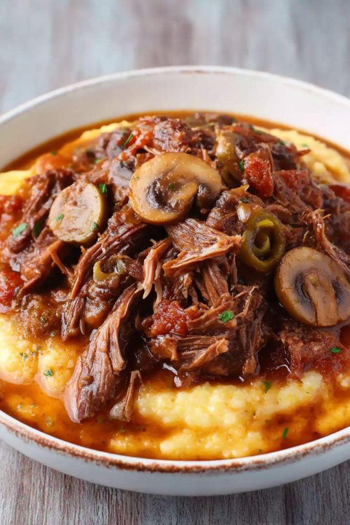 Slow-Cooker Beef And Polenta Recipe